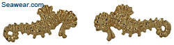 14k gold sea horse post earrings