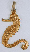 14kt sea horse jewelry charm