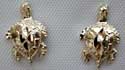 14kt baby sea turtle stud post earrings