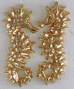 gold endangered sea horse earrings