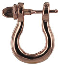 14k rose gold shackle earring