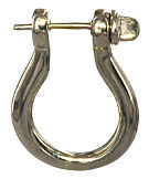 14kt palladium white gold shackle earring