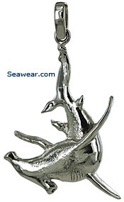 white gold hammerhead shark jewelry necklace
