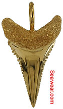 14kt great white shark tooth 35mm