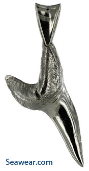 make shark tooth in sterling silver palladium anti tarnish