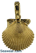 Saint Augustine FL scallop shell necklace pendant