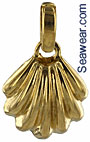 New England beach shell scallop necklace pendant