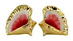 small enamel conch stud post earrings