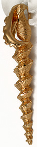 incredible 14kt gold spiral shell almost 3" long!