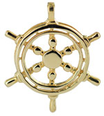14kt gold yacht wheel