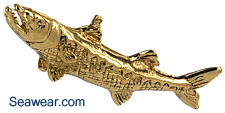 gold baracuda jewerly necklace charm