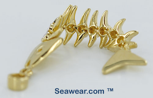 skeleton bonefish jewelry hand assembled vertebrae
