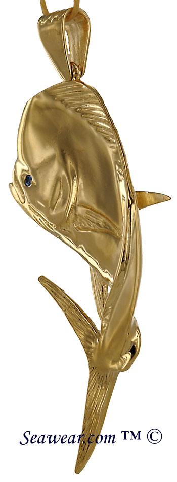 bull nosed dolphin gold necklace