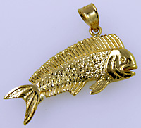 14kt dolphin fish jewelry pendant