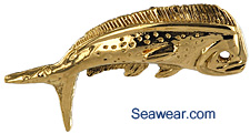 gold bull nose dorado dolphin necklace jewelry pendant