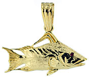 Costello full round small hogfish charm, pendant or earrings