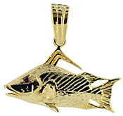 Costello hogfish charm, pendant or earrings
