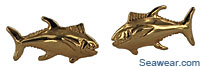 14k gold tuna post earrings