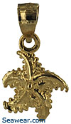 14kt gold baby starfish necklace pendant