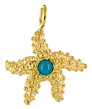 18kt starfish and turquoise