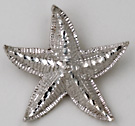 14kt white gold starfish with slide bail