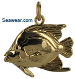 French angelfish charm or necklace pendant