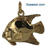 14kt gold angel fish charm