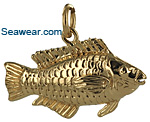 14kt gold parrotfish necklace pendant or bracelet charm
