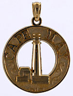 14kt gold Cape May NJ lighthouse charm