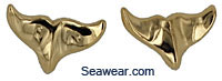 whale tail earrings