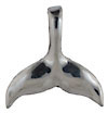 14kt white gold whale tail fluke pendant charm