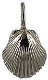 14kt white gold small scallop shell jewelry necklace pendant